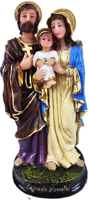 Imagem da Sagrada Familia 15Cm Resina