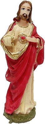 Imagem Escultura Sagrado Coração de Jesus 7cm Resina