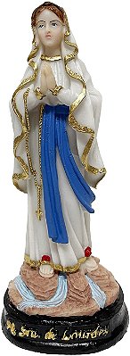 Imagem Estatua Nossa Senhora de Lourdes 15cm Resina