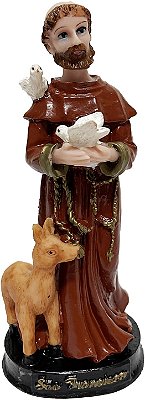 Imagem Estatua São Francisco 15 Cm Resina