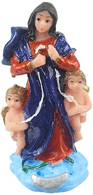 Imagem Nossa Senhora Desatadora dos Nós Resina 7cm