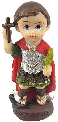Imagem Santo Expedito Infantil Resina 8cm