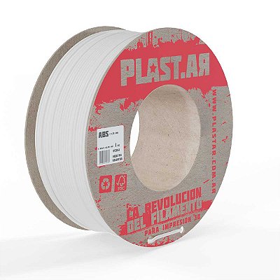 Filamento ABS Branco 1,75mm 1Kg PlastAr