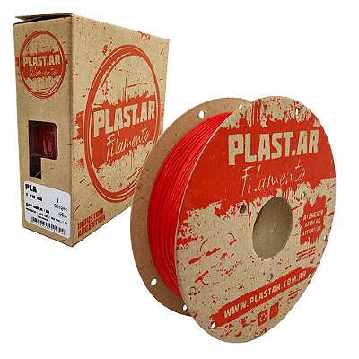 Filamento PLA Vermelho 1,75mm 1Kg PLAST.AR