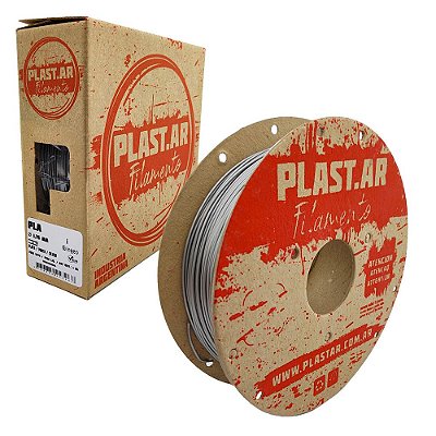 Filamento PLA Prata 1,75mm 1Kg PLAST.AR