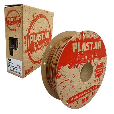 Filamento PLA Metal Marron 1,75mm 1Kg PLAST.AR