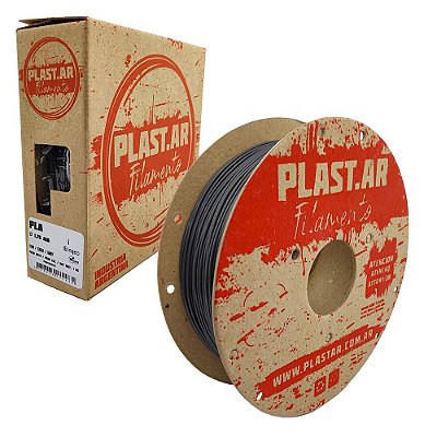 Filamento PLA Cinza 1,75mm 1Kg PLAST.AR