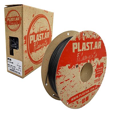 Filamento PLA Preto 1,75mm 1Kg PLAST.AR