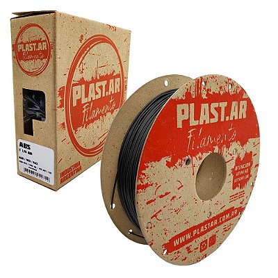 Filamento PETG Preto 1,75mm 1Kg PlastAr