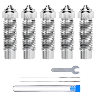 Kit de Bicos de Aço Temperado Multi-tamanhos para Neptune 4 Plus / Max