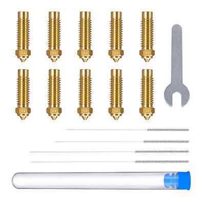 Kit de Bicos de Latão Multi-Tamanhos para Neptune 4 Plus / 4 Max (inclui 0,2/0,4/0,6/0,8 mm)