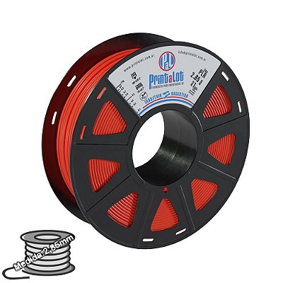 Filamento PLA Vermelho 2,85mm 1Kg PrintaLot