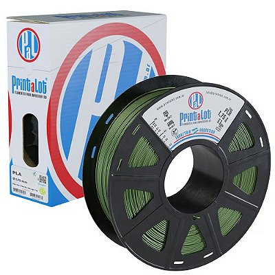 Filamento PLA Metal Verde Militar 1,75mm 1Kg PrintaLot