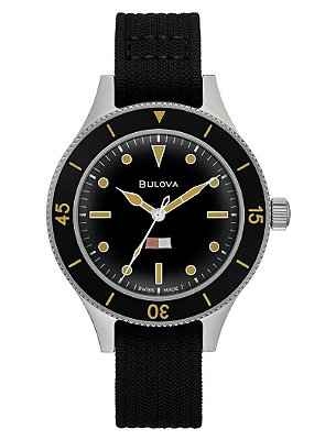 Relógio Bulova de Mergulho MIL-SHIPS-W-2181 automático 98A265 masculino SWISS MADE