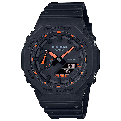 Relógio Casio G-shock Carbon Core Guard GA-2100-1A4DR NEON BF