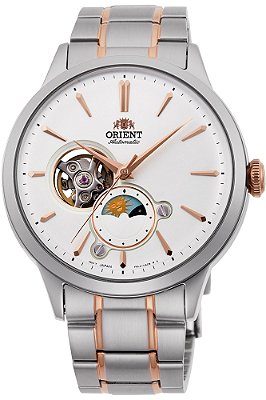 Relógio Orient Bambino SUN & MOON Automático RA-AS0101S10B