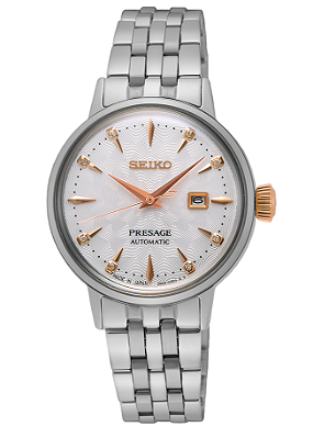 Relógio Seiko automático Presage Cocktail Time Clover Feminino SRE009