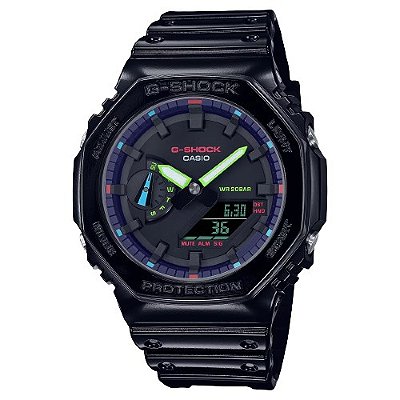 Relógio Casio G-SHOCK Carbon Core Guard Virtual Rainbow GA-2100RGB-1ADR