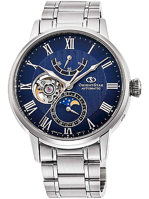 Relógio Orient Star Moon Phase RE-AY0103L00B