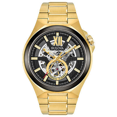 Relógio Bulova Automático Skeleton Masculino 98A178