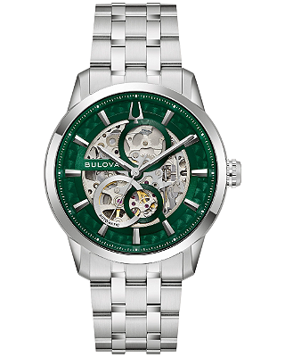 Relógio Bulova Sutton Skeleton Automático 96A329