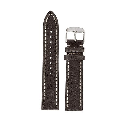 Laco Pulseira Couro Stuttgart/Karlsruhe Marrom Escuro 20mm ( Modelos 42 )