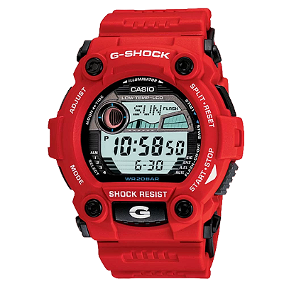 Relógio Casio G-shock Tábua De Maré G-7900A-4DR RESCUE / RESGATE