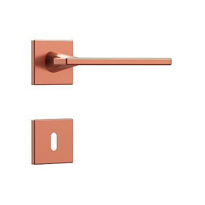 Fechadura de Porta Interna Classic 3000 Quadrada Rosé Stam