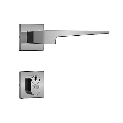 Fechadura de Porta Externa Classic 3200 Quadrada Escovada Stam