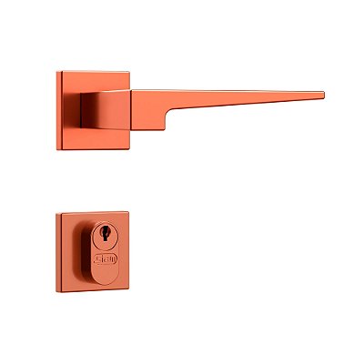 Fechadura de Porta Externa Classic 3200 Quadrada Rose Stam