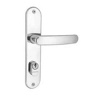 Fechadura de Porta Externa Espelho Inox Cromada Aliança