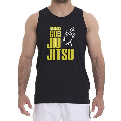 REGATA MASCULINA THANS GOD OF JIU-JITSU PRETA