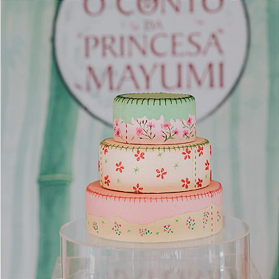 Bolo Cenográfico Paper - 3 andares