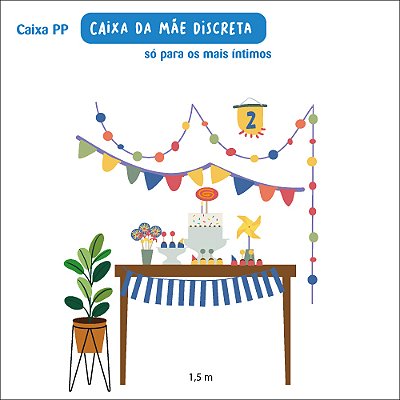 Decoração na Caixa da Mãe Discreta (PP)