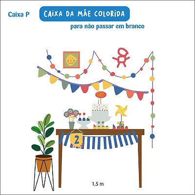 Decoração na Caixa Mãe Colorida (P)