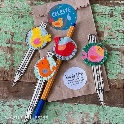 Lembrancinha - tag de lápis (20un)