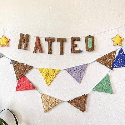 Cordão com Mini Letras Papers - até 10 letras