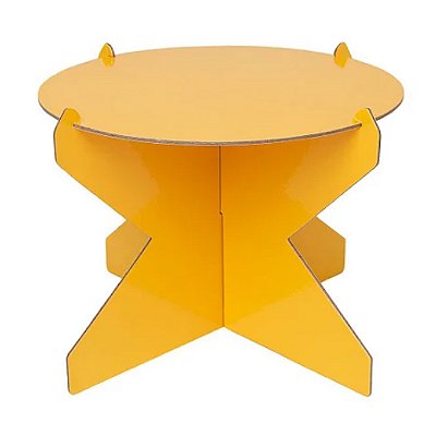 Boleira de Papelão Reutilizável - Amarelo Quindim