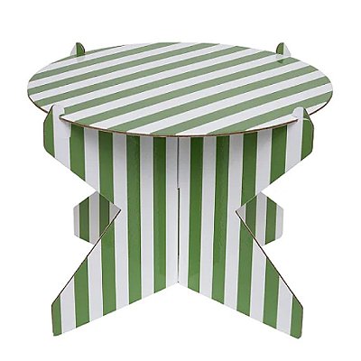 Boleira Listra Verde Oliva de Papelão Reutilizável