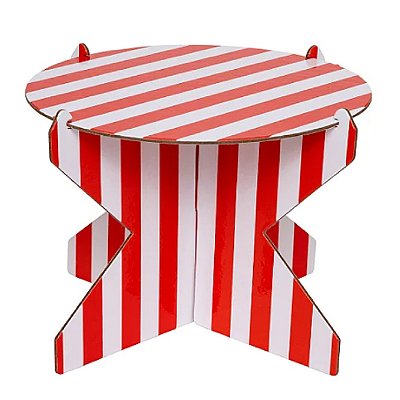 Boleira Listra Vermelha de Papelão Reutilizável