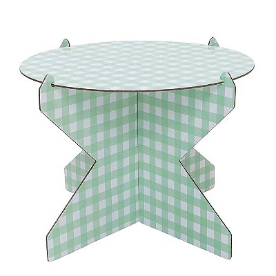 Boleira Xadrez Menta de Papelão Reutilizável