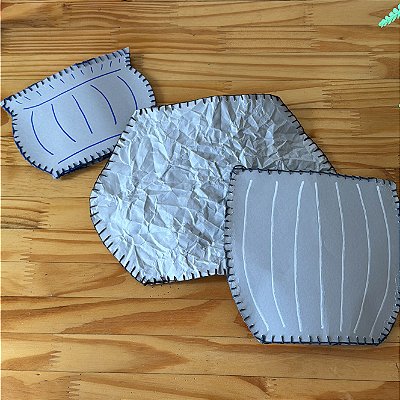 Vaso de papel Costurado - 13 x 17 cm - (não acompanha arranjo)