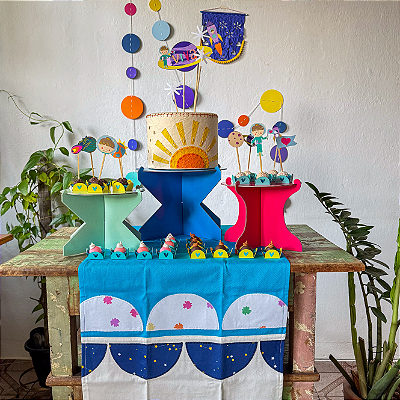 Decoração na Caixa Tema Espaço - para menina
