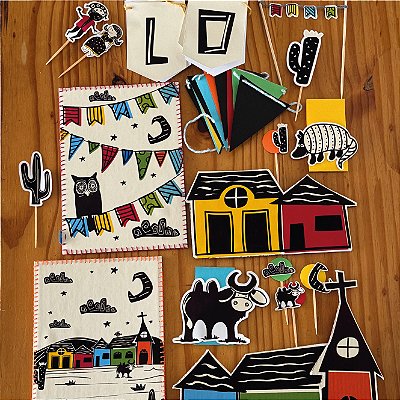 Bazar | Kit de decoração Cordel Junino
