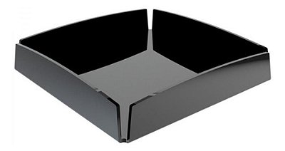 Bandeja Em Acrílico Preto 30 Cm X 30 Cm - Linda