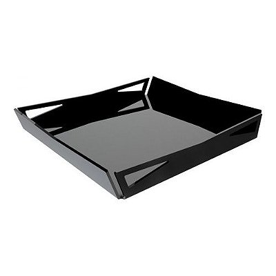 Bandeja Em Acrílico Sonhare Preta 40 Cm X 40 Cm