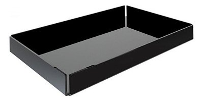 Bandeja Em Acrílico Preto Brilhante 55 Cm X 35 Cm