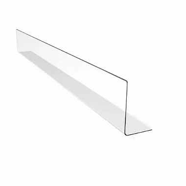 Cantoneira Aparadora Para Gôndola Tamanho 70x5cm PVC Cristal