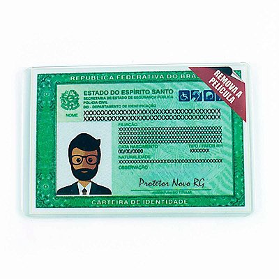 Capa Proteção p/ Novo RG Identidade Cristal Rígida 500und