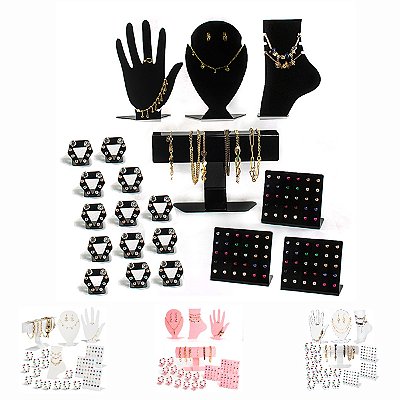 Expositores Colar Brinco Anel Pulseira Joias Biju Kit 20pç